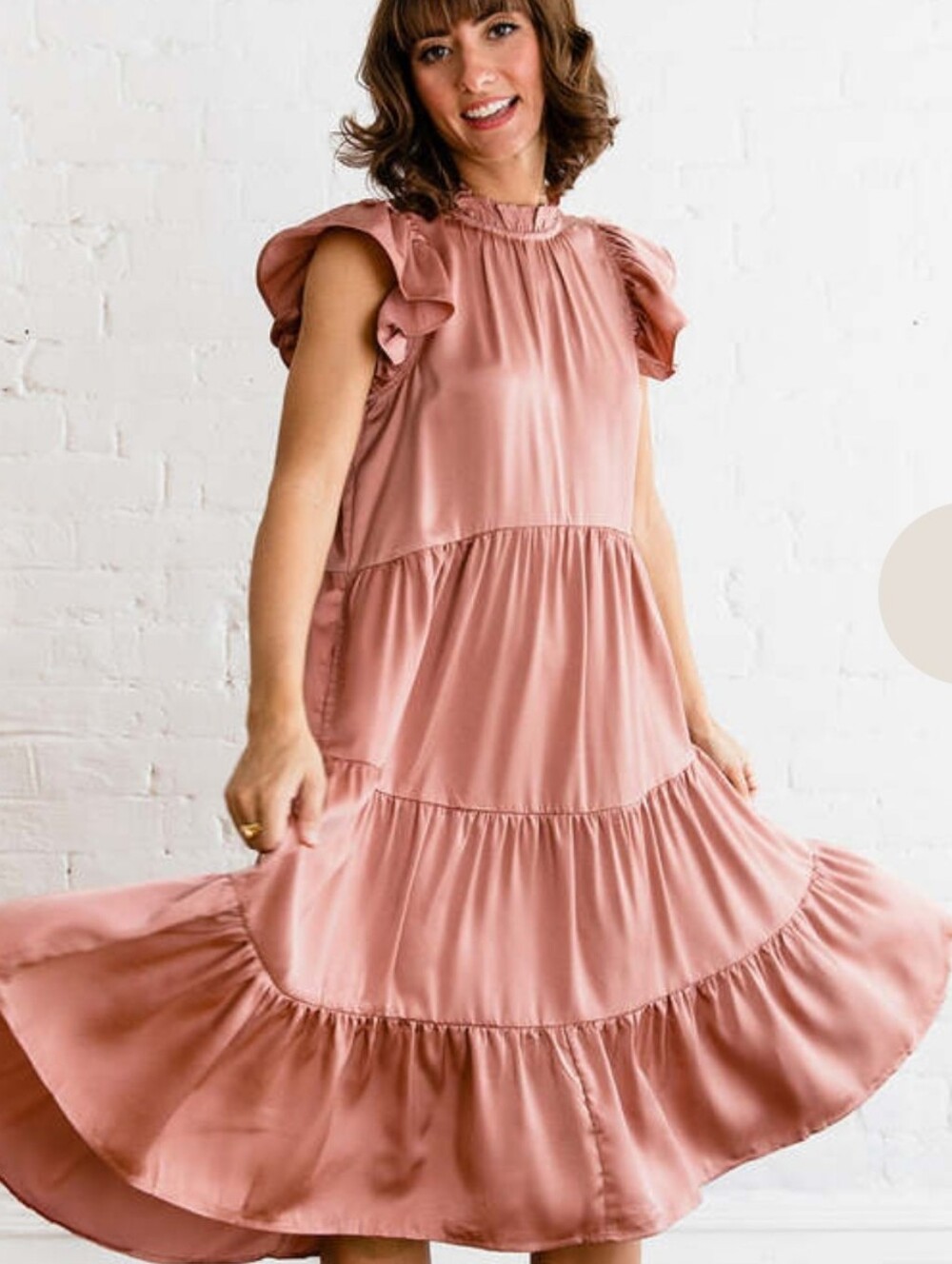 PINCH Olivia Midi Mauve Dress Size Small